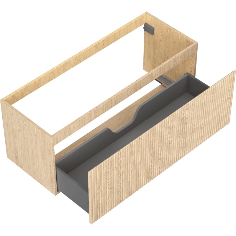 Mexen Rivel meuble de salle de bain 120 cm, 1 tiroir, rainuré, chêne - 91A20-12047-1-BF81