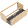 Mexen Rivel meuble de salle de bain 120 cm, 1 tiroir, rainuré, chêne - 91A20-12047-1-BF81