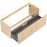 Mexen Rivel meuble de salle de bain sous lavabo 120 cm, 1 tiroir, rainuré, chêne - 91A20-12047-1-BF81