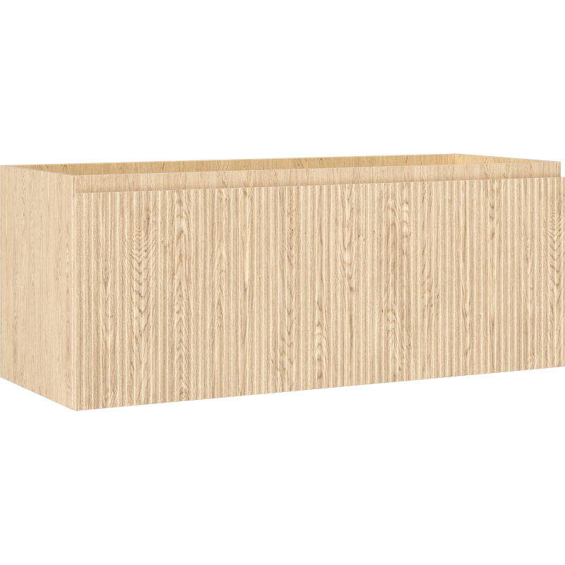 Mexen Rivel meuble de salle de bain sous lavabo 120 cm, 1 tiroir, rainuré, chêne - 91A20-12047-1-BF81