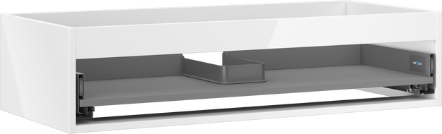 Mexen Box-A meuble sous lavabo 100 cm, 1 tiroir, blanc brillant - 91AX0-1000-235-1-00