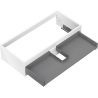 Mexen Box-A meuble sous lavabo 100 cm, 1 tiroir, blanc brillant - 91AX0-1000-235-1-00