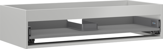 Mexen Box-A corps de meuble sous-lavabo 100 cm, 1 tiroir, gris mat - 91AX0-1000-235-1-62