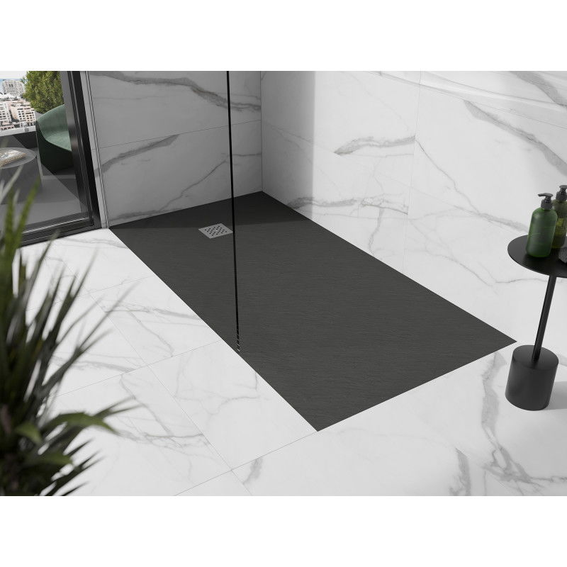 Mexen Stone+ receveur de douche rectangulaire en composite 180 x 90 cm, anthracite - 44719018