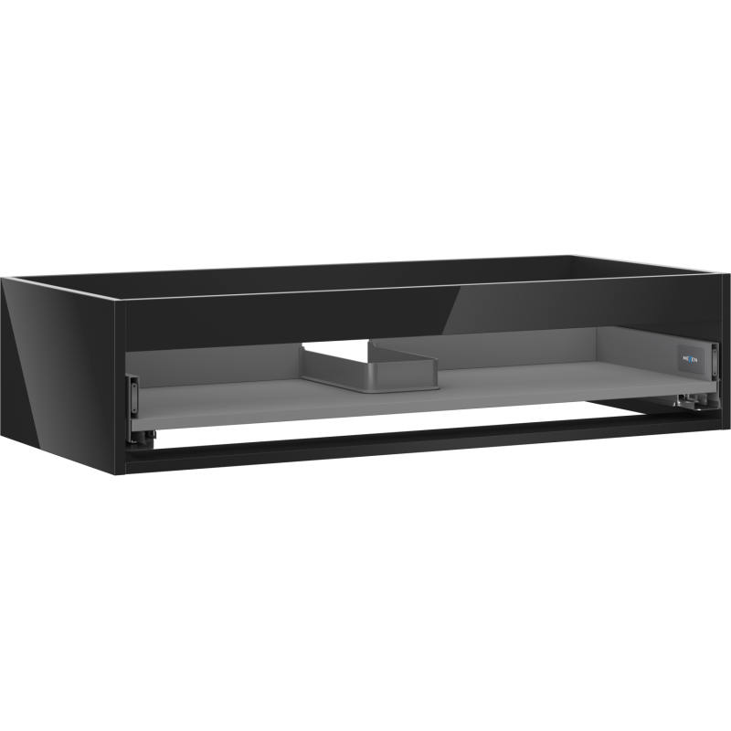 Mexen Box-A corps d'armoire de salle de bain 100 cm, 1 tiroir, noir brillant - 91AX0-1000-235-1-70