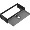 Mexen Box-A corps de meuble-lavabo 100 cm, 1 tiroir, noir brillant - 91AX0-1000-235-1-70