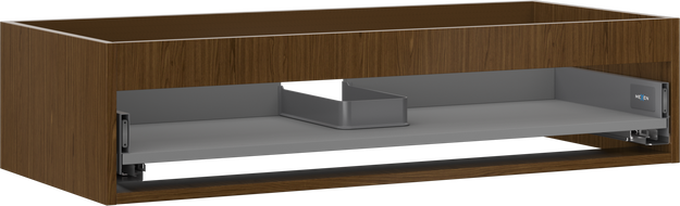 Corps de meuble sous-lavabo Mexen Box-A 100 cm, 1 tiroir, noyer - 91AX0-1000-235-1-86