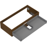 Corps de meuble sous-lavabo Mexen Box-A 100 cm, 1 tiroir, noyer - 91AX0-1000-235-1-86