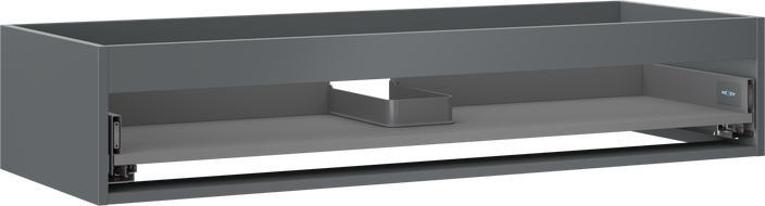 Mexen Box-A corps de meuble sous-vasque 120 cm, 1 tiroir, graphite mat - 91AX0-1200-235-1-66