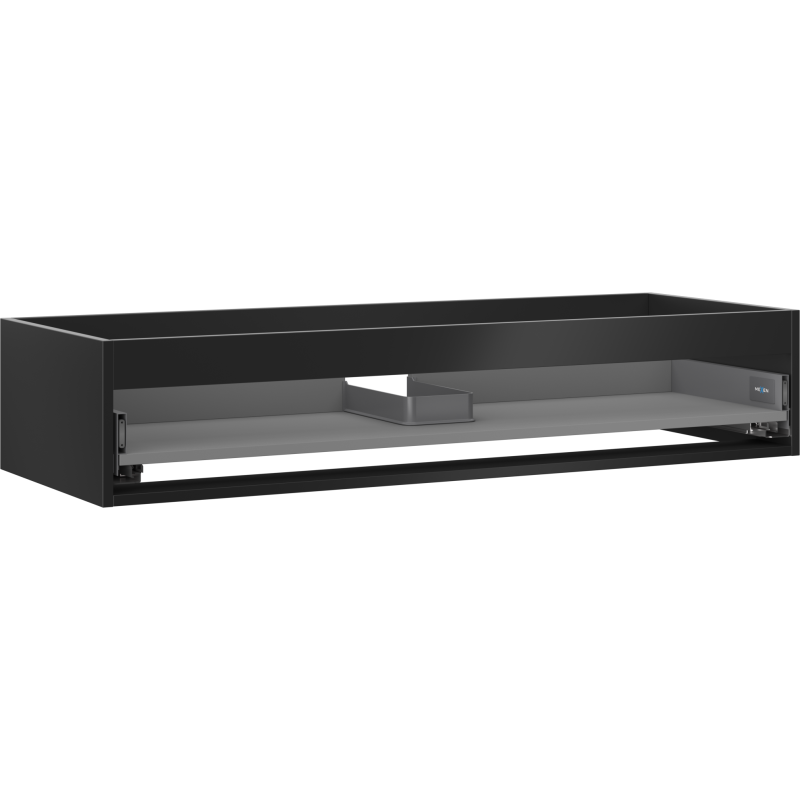 Mexen Box-A caisse de meuble sous-lavabo 120 cm, 1 tiroir, noir mat - 91AX0-1200-235-1-71