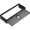 Mexen Box-A corps d'armoire sous-vasque 120 cm, 1 tiroir, noir brillant - 91AX0-1200-235-1-70