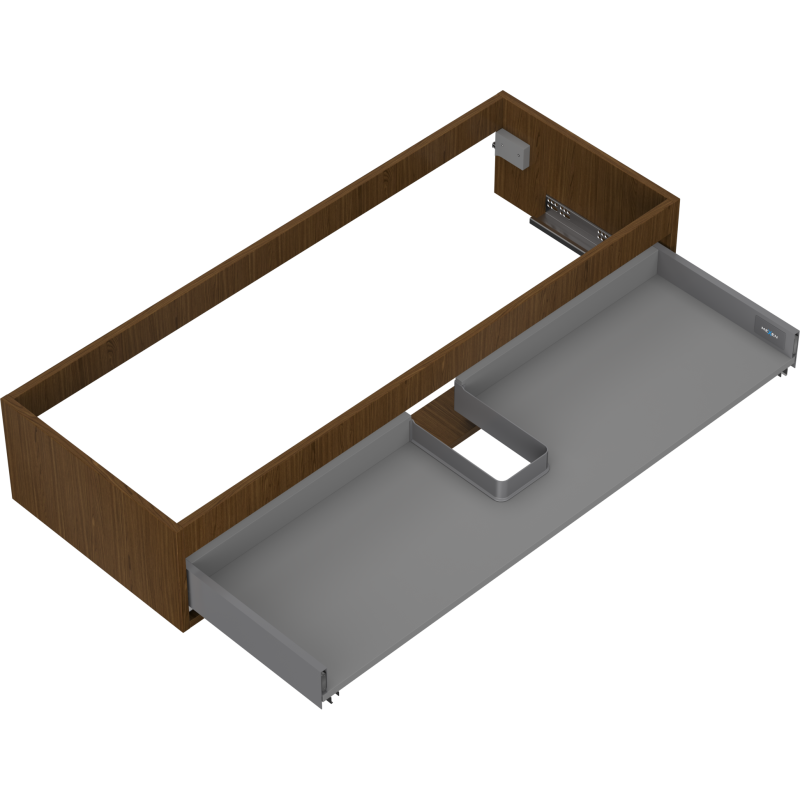 Mexen Box-A corps du meuble sous-lavabo 120 cm, 1 tiroir, noyer - 91AX0-1200-235-1-86