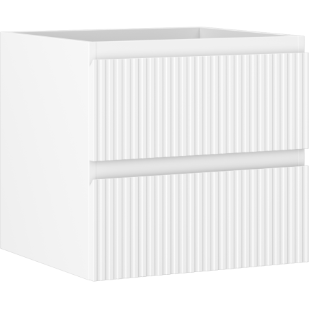 Mexen Rivel meuble de salle de bain sous lavabo 50 cm, 2 tiroirs, cannelé, blanc mat - 91A20-05047-2-BFF01