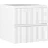 Mexen Rivel meuble de salle de bain sous lavabo 50 cm, 2 tiroirs, cannelé, blanc mat - 91A20-05047-2-BFF01