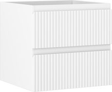 Mexen Rivel meuble de salle de bain sous lavabo 50 cm, 2 tiroirs, cannelé, blanc mat - 91A20-05047-2-BFF01