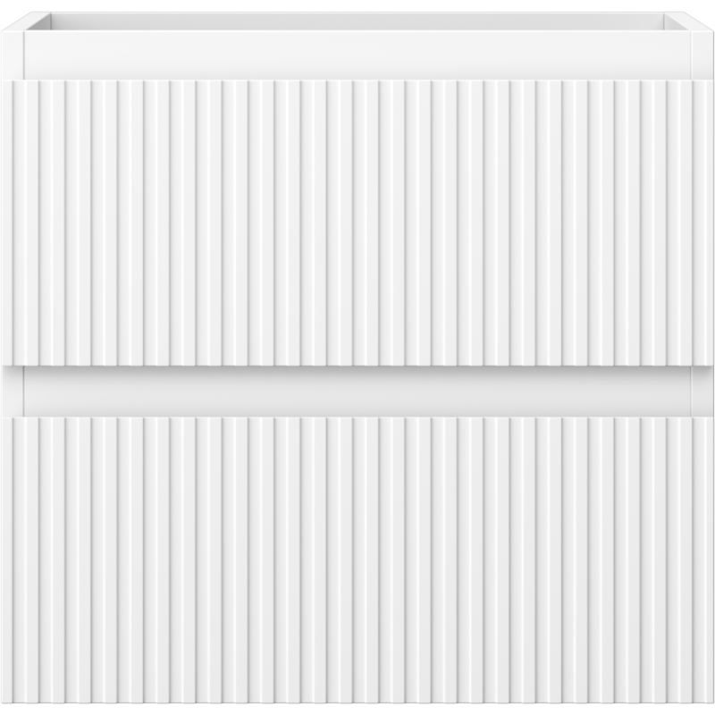 Mexen Rivel meuble de salle de bain sous-vasque 50 cm, 2 tiroirs, rainuré, blanc mat - 91A20-05047-2-BFF01