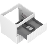 Mexen Rivel meuble de salle de bain sous lavabo 50 cm, 2 tiroirs, cannelé, blanc mat - 91A20-05047-2-BFF01