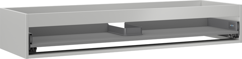 Mexen Box-A corps de meuble sous-vasque 140 cm, 1 tiroir, gris mat - 91AX0-1400-235-1-62