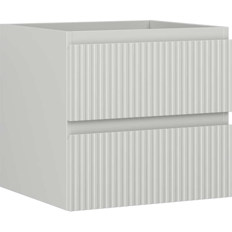 Mexen Rivel meuble de salle de bains sous-vasque 50 cm, 2 tiroirs, rainuré, gris mat - 91A20-05047-2-BFF62