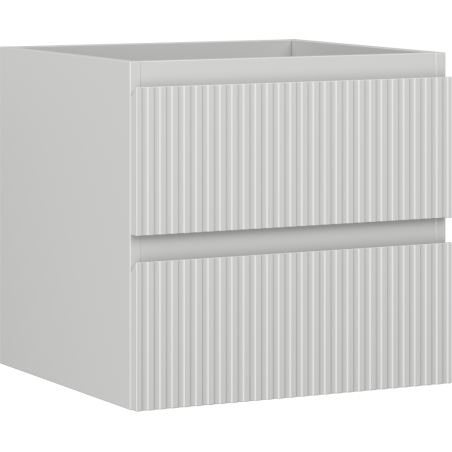 Mexen Rivel meuble de salle de bains sous-vasque 50 cm, 2 tiroirs, rainuré, gris mat - 91A20-05047-2-BFF62