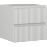 Mexen Rivel armoire de salle de bain sous lavabo 50 cm, 2 tiroirs, rainurée, gris mat - 91A20-05047-2-BFF62
