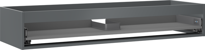 Mexen Box-A corps de meuble sous-lavabo 140 cm, 1 tiroir, graphite mat - 91AX0-1400-235-1-66