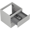 Mexen Rivel armoire de salle de bain sous lavabo 50 cm, 2 tiroirs, rainurée, gris mat - 91A20-05047-2-BFF62