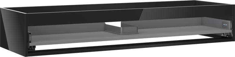 Mexen Box-A - corps d'armoire sous lavabo 140 cm, 1 tiroir, noir brillant - 91AX0-1400-235-1-70