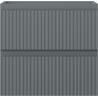 Mexen Rivel armoire de salle de bain sous lavabo 50 cm, 2 tiroirs, rainurée, graphite mat - 91A20-05047-2-BFF66