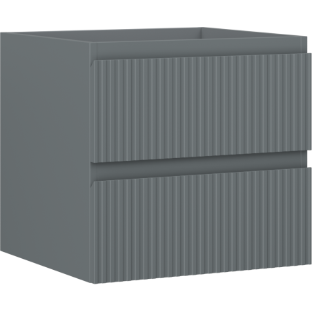 Mexen Rivel armoire de salle de bain sous lavabo 50 cm, 2 tiroirs, rainurée, graphite mat - 91A20-05047-2-BFF66