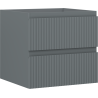 Mexen Rivel armoire de salle de bain sous lavabo 50 cm, 2 tiroirs, rainurée, graphite mat - 91A20-05047-2-BFF66