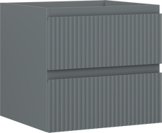 Mexen Rivel armoire de salle de bain sous lavabo 50 cm, 2 tiroirs, rainurée, graphite mat - 91A20-05047-2-BFF66
