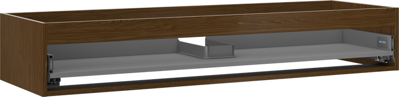 Mexen Box-A boîtier de meuble sous-vasque 140 cm, 1 tiroir, noyer - 91AX0-1400-235-1-86