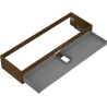 Mexen Box-A boîtier de meuble sous-vasque 140 cm, 1 tiroir, noyer - 91AX0-1400-235-1-86