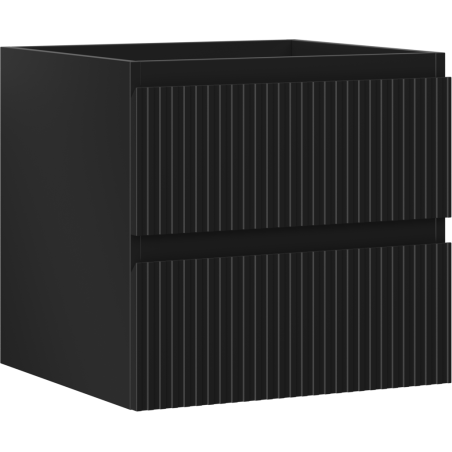Mexen Rivel armoire de salle de bains sous-vasque 50 cm, 2 tiroirs, rainurée, noir mat - 91A20-05047-2-BFF71