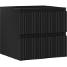 Mexen Rivel armoire de salle de bains sous-vasque 50 cm, 2 tiroirs, rainurée, noir mat - 91A20-05047-2-BFF71