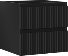 Mexen Rivel armoire de salle de bains sous-vasque 50 cm, 2 tiroirs, rainurée, noir mat - 91A20-05047-2-BFF71