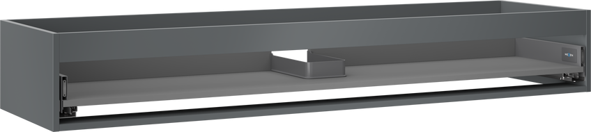 Mexen Box-A corps de l'armoire sous-vasque 160 cm, 1 tiroir, graphite mat - 91AX0-1600-235-1-66