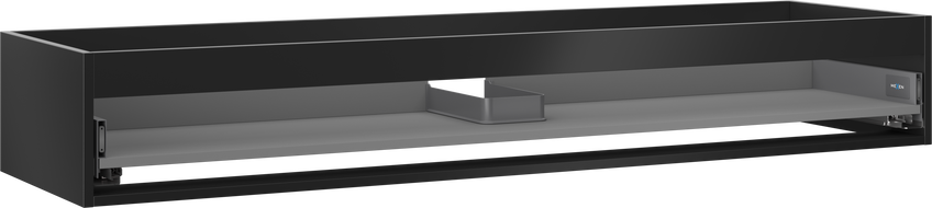 Mexen Box-A corps de meuble sous-lavabo 160 cm, 1 tiroir, noir mat - 91AX0-1600-235-1-71