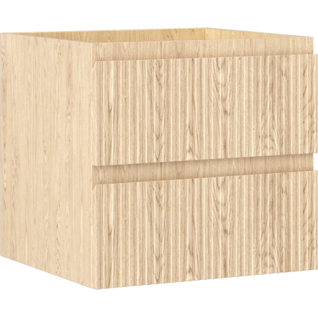 Mexen Rivel armoire de salle de bains sous lavabo 50 cm, 2 tiroirs, rainurée, chêne - 91A20-05047-2-BFF81