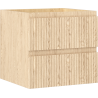 Mexen Rivel armoire de salle de bains sous lavabo 50 cm, 2 tiroirs, rainurée, chêne - 91A20-05047-2-BFF81