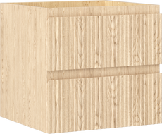 Mexen Rivel armoire de salle de bains sous lavabo 50 cm, 2 tiroirs, rainurée, chêne - 91A20-05047-2-BFF81