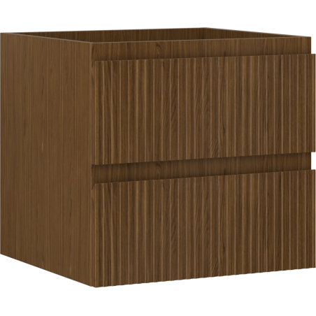 Mexen Rivel meuble de salle de bain sous lavabo 50 cm, 2 tiroirs, rainuré, noyer - 91A20-05047-2-BFF86