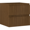 Mexen Rivel meuble de salle de bain sous lavabo 50 cm, 2 tiroirs, rainuré, noyer - 91A20-05047-2-BFF86