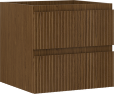 Mexen Rivel meuble de salle de bain sous lavabo 50 cm, 2 tiroirs, rainuré, noyer - 91A20-05047-2-BFF86