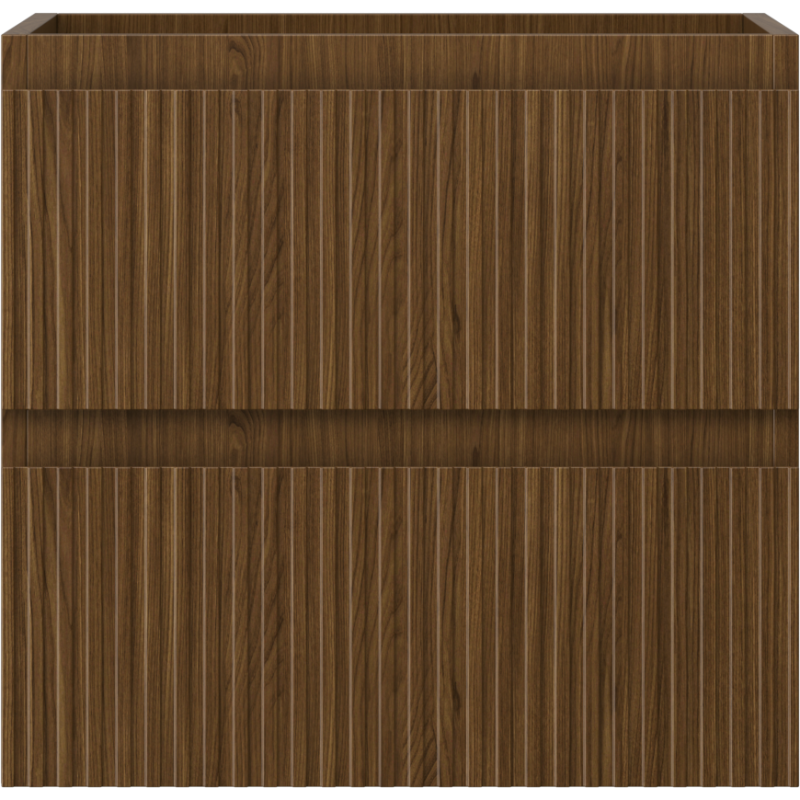 Mexen Rivel meuble de salle de bain sous lavabo 50 cm, 2 tiroirs, rainuré, noyer - 91A20-05047-2-BFF86