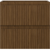 Mexen Rivel meuble de salle de bain sous lavabo 50 cm, 2 tiroirs, rainuré, noyer - 91A20-05047-2-BFF86