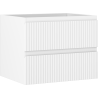 Mexen Rivel armoire de salle de bain sous lavabo 60 cm, 2 tiroirs, rainurée, blanc mat - 91A20-06047-2-BFF01