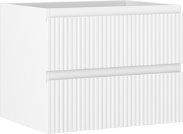 Mexen Rivel meuble de salle de bains sous lavabo 60 cm, 2 tiroirs, rainuré, blanc mat - 91A20-06047-2-BFF01