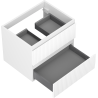 Mexen Rivel meuble de salle de bains sous lavabo 60 cm, 2 tiroirs, rainuré, blanc mat - 91A20-06047-2-BFF01
